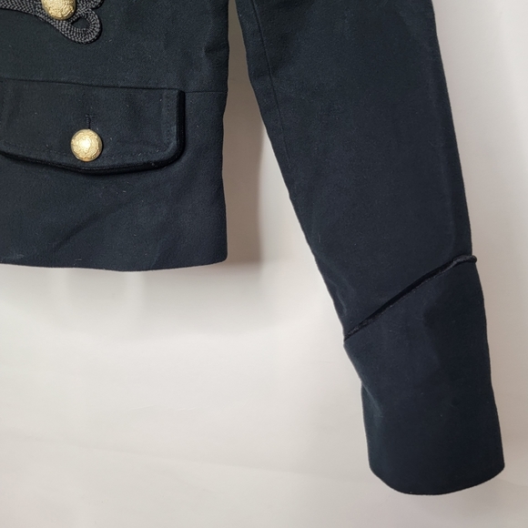 NWT GAP Marching Band Jacket Black Gold Embellished XS Military - Picture 4 of 13